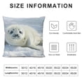 thumbnail image 5 of Orinice Baby Seal Snow Cute Graphic Decorative Cushion Throw Pillow Cover for Home Couch Living Room Bed Sofa Soft and Durable Winter High-Quality 1PC 22x22in, 5 of 5