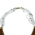 thumbnail image 5 of Collier Multistrand Maasai Blanc et Or, 5 of 5