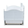 thumbnail image 4 of Baxton Studio Mara Cottage Farmhouse White Finished Wood Twin Size Daybed with Roll-Out Trundle Bed, 4 of 7