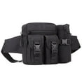 thumbnail image 1 of Al aire libre Gear cintura riñonera para hombre táctico campamento senderismo bolsa Negro Hugo Botella de agua paquete de la cintura, 1 of 6