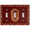 thumbnail image 1 of Metal Light Switch Plate Cover Elegant Gold Candle Frame Starry Moon Maroon FRA034, 1 of 13