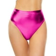 thumbnail image 2 of Hienoo Women's High Waisted Metallic Booty Shorts Rave Bottoms Dancing Clubwear, Sizes S-L, 2 of 6