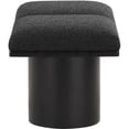 thumbnail image 4 of Meridian Furniture Pavilion Black Boucle Fabric Bench, 4 of 11