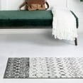thumbnail image 4 of Unique Loom Tribal Trellis Collection Area Rug - Alami (2' x 8' Runner Ivory and Gray/Black), 4 of 11