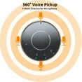 thumbnail image 4 of Toucan Conference Speaker with 4 Built-in Echo-Canceling Microphone - Black, 4 of 8