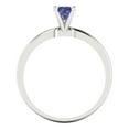 thumbnail image 4 of 0.5 ct Round Cut Simulated Tanzanite Solitaire 18K White Gold Womens Engagement Ring, 4 of 5