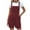 Wine, variant on Diufon Plus Size Womens Cotton Shorts Rompers Sleeveless Button Bodysuits with Pockets
