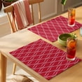 thumbnail image 4 of Red Stripes Line Placemats Set of 2, Country Abstract Art Waves Striped Classic Non-Slip Place Mats Washable Table Mats for Kitchen Dining Table Decorations Indoor/Outdoor, 4 of 9