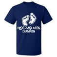 thumbnail image 2 of OXI T-Shirt - Hide And Seek Champion, Basic Casual T-Shirt for Men's and Women Fleece T-Shirt Short Sleeve - Navy Blue 2X-Large, 2 of 3