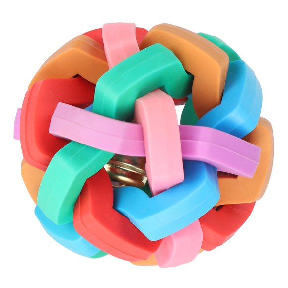 Juguete para cachorros de perro, juguete colorido y suave con chirrido para perros con campana interior, juguetes interactivos para mascotas pequeños
