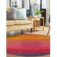 thumbnail image 5 of Unique Loom Estrella Collection Area Rug - Valles (6' 1" Round Multi/Orange), 5 of 7
