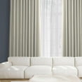 thumbnail image 4 of ZXNYH Faux Linen Room Darkening Curtains - 96 Inches Long Extra Wide Luxury Linen Curtains for Bedroom & Living Room (1 Panel), 100W X 96L, Birch, 4 of 8