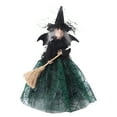 thumbnail image 2 of BESTSKY 2026 New Halloween Witch Decorations - Cute Fabric Witch Doll for Fireplace,Front Door,Living Room - Black & Green Retro Kitchen Decor - Indoor & Outdoor Party Supplies (24X13.5X6Cm), 2 of 6