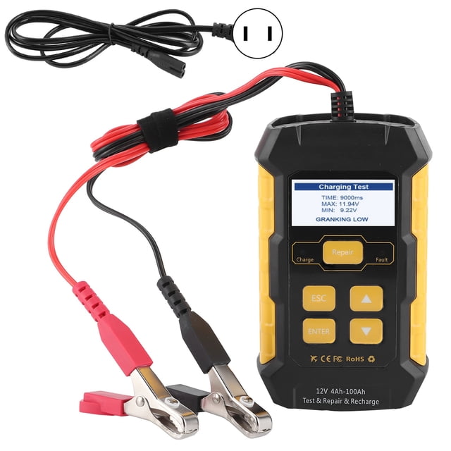 Car Battery Tester Charger Maintainer Automotive Load Analyzer Cranking Charging System Test ToolUS Plug 110‑250V