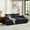 black, variant on Contemporary 3-Seater Sofa with Deep Seating Oversized Couch for Living Room Apartment Ivory