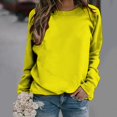thumbnail image 2 of Chandails en Molleton Décontractés à Col Rond pour Femmes Manches Longues Coupe Ample Chandail Doux Tenues de Mode Automne, 2 of 5