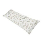 Botanical Taupe Floral Leaf Body Pillow Case by Sweet Jojo Designs