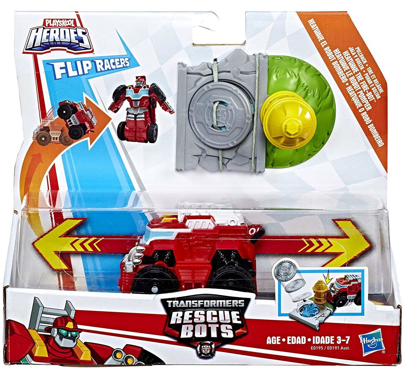 Playskool Heroes Transformateurs Rescue Bots Flip Racers Heatwave le feu-bot 