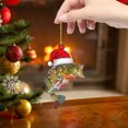 thumbnail image 1 of Colección de peces navideños, decoración de pesca realista, decorativa para decoración de árbol de Navidad, 1 of 5