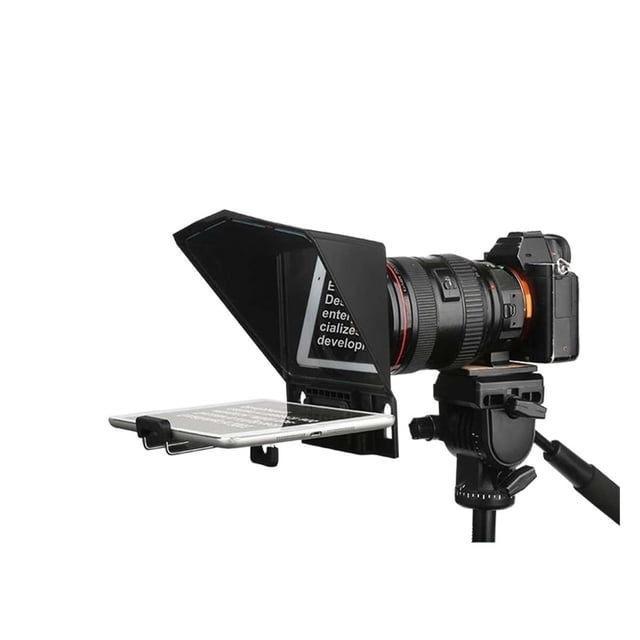 T2 Teleprompter For 8 Inch Mobile Phone Tablet PC SLR Camera Portable Live Broadcast Equipment Mobile ,Easy to Operate