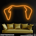 thumbnail image 2 of Craftnamesign Dog Ears Line Art Neon Sign, Dog Shop Wall Decor, Pet Clinic Wall Art, 2 of 4