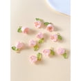 thumbnail image 2 of 10pcs/set Fashionable Pink Gradient Flower Beads For Earrings, Necklace Making, 2 of 3