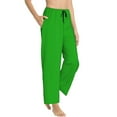 thumbnail image 3 of Kdxio Women's Comfy Stretch GreenPrint Drawstring Pajama Pants-Medium, 3 of 9