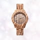 thumbnail image 3 of 1 reloj de imitación de grano de bambú, reloj de cuarzo de moda, reloj de pulsera creativo, regalo de cumpleaños para hombres y mujeres, color café claro, 3 of 7