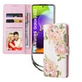 thumbnail image 2 of Dteck Case for Samsung Galaxy A52 5G,Wallet Case Pattern Premium PU Leather Card/Cash Slots Stand Magnetic Closure Flip Cover with Strap for Galaxy A52 4G/5G,Flowers, 2 of 7