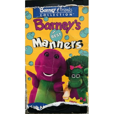 Barney-Barneys Best Manners(VHS,1993)TESTED-RARE VINTAGE RARE (Barney Best Manners Vhs)