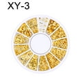 thumbnail image 1 of 3D Metallic Metal Rivet Heart Moon Star Nail Tips Decorations Manicure Tools, 1 of 9