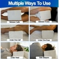 thumbnail image 3 of Orthopedic Cooling Gel & Memory Foam Knee Pillow - Leg Support Wedge, Lumbar & Spine Alignment for Side Sleepers - Washable Soft Cover, 3 of 6