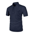 thumbnail image 5 of Antinious Men Solid Ice Silk Texture Collar Short Sleeve Breathable Work T-Shirts, 5 of 5