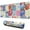 Patchwork Pioneer Flower, variant on Long Mouse Pads for Desk,Patchwork Pioneer Flower Desk Mats on Top Of Desks, Desk Mouse Pad Extra Large with 3mm Non-Slip Base and Stitched Edge for Gaming,Office,Work,Home 31.5"x11.8"