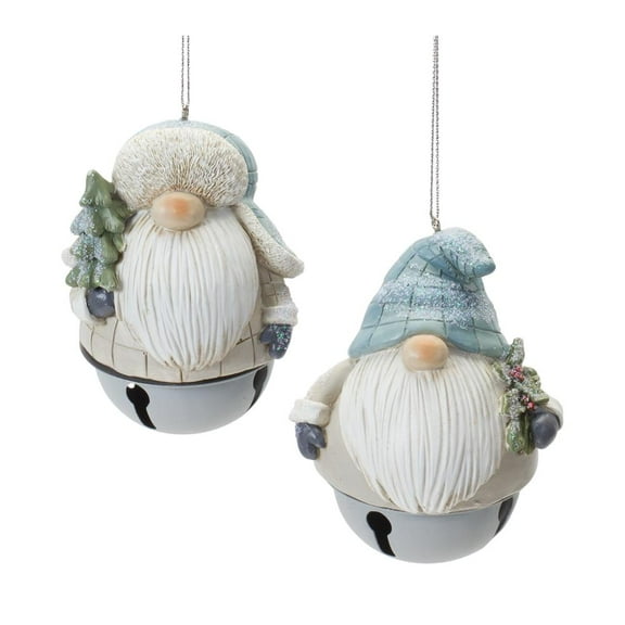 Melrose Glittered Gnome Christmas Ornaments - 4.25" - Set of 12