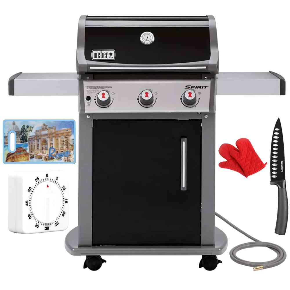 er 47510001 Spirit E310 3Burner Natural Gas Grill, Black Bundle