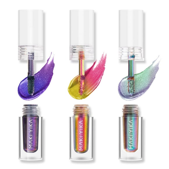 Set de sombras de ojos con purpurina MAKI YIKA, multicolor, de larga duración