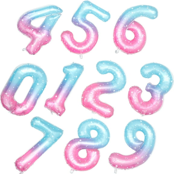 MLINS  10 PCS Number Balloon Birthday Party Baby Decoration Balloons