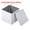 White, variant on Uxcell Square Tin Box, Metal Storage Tin Box Portable Storage Container with Lid for Tea Candy Treats Gifts Favor Black