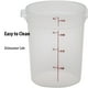 thumbnail image 4 of Recipiente de almacenamiento de alimentos Cambro de 4 litros (paquete de 2) sin BPA con tapas, 4 of 4