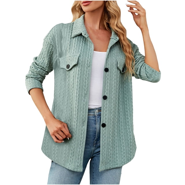 AherBiu Chemises pour Femmes Automne Tendance Chemise Boutonnée Manches Longues Ample Décontractée Col Rabattu