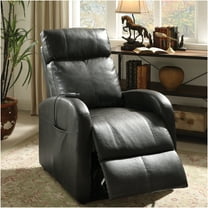 JERFIT Power Lift Recliner Chair for Elderly, Electric Massage Recliner with Remote, PU Leather Reclining Chair with Heat, Brown