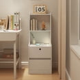 thumbnail image 5 of Nightstand with Charging Station, Smart Nightstand with Night Light, Modern Night Stand with Bookshelf, Bedside Tables with Storage Cabinet for Bedroom, White, 5 of 15