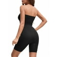 thumbnail image 3 of INSPIRE CHIC Women's Tube Top Shapewear Bodysuits Tummy Control Butt Lifter Body Shaper Strapless Mid Thigh Jumpsuit S Black, 3 of 5