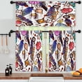 thumbnail image 3 of LALILO Kitchen Curtains and Valances Set of 3 36" Ethnic Window Treatment Tiers for Window Decor, 3 of 5