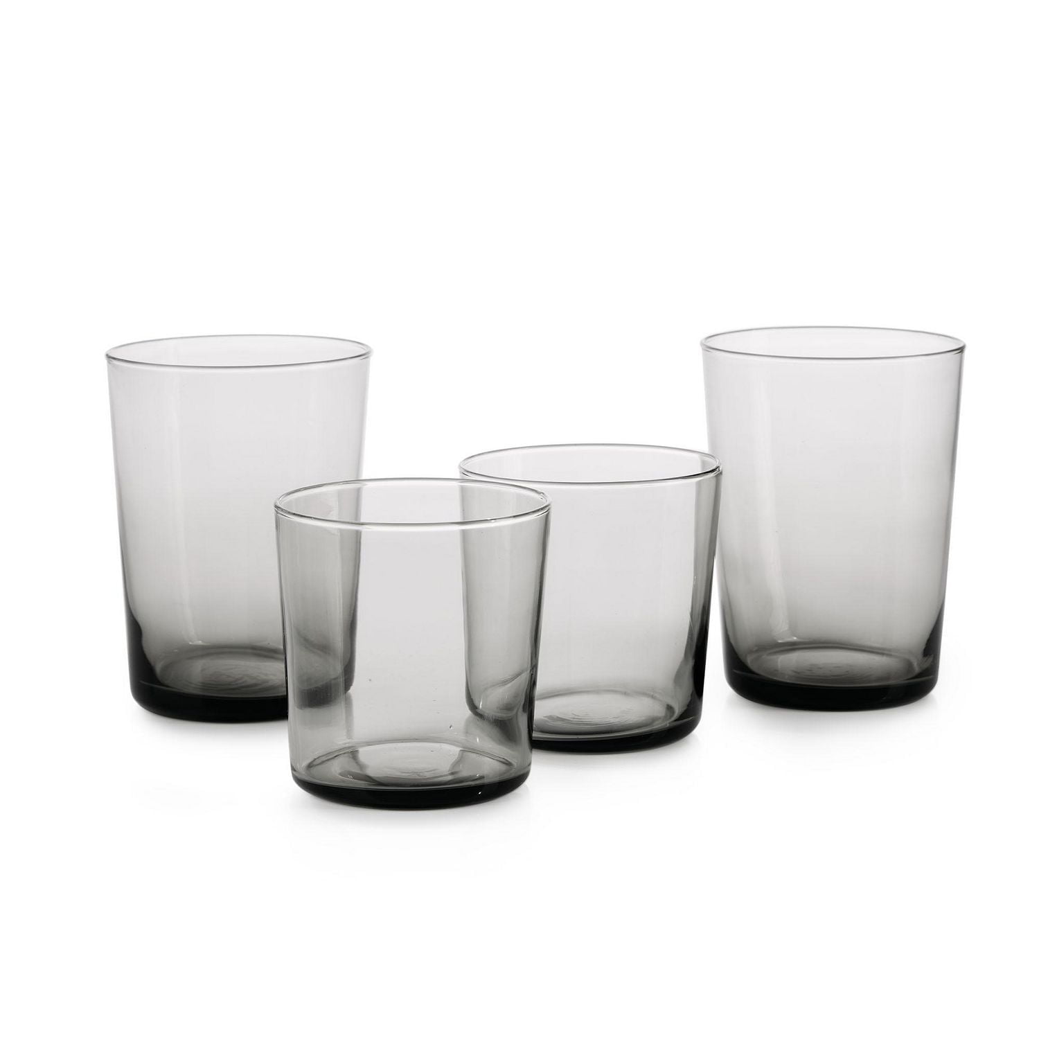 Verrerie Libbey Enzo Smoke 12 pièces Comprend 6 de 13,25 oz et 6 glacières de 19 oz.
