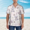 thumbnail image 4 of Cute Bears Hawaiian Shirts For Men, Summer Short-Sleeve Relaxed-Fit Button-Down Shirts Xx-Large, 4 of 9