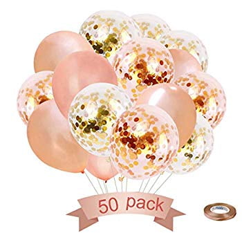 balloons confetti engagements latex parties weddings bridal decorations shower inch rose pack birthday gold baby