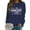 Navy, variant on Homebody Mode All Day Every Day Sweatshirts for Women 2025 Long Sleeve Crewneck Graphic Sweatshirt Pullover Tops