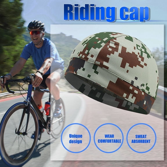 hengsof Skull Cap Helmet Liner for Men Women, Cycling Cap Sweat Wicking Liner, Cooling Head Cover for Running